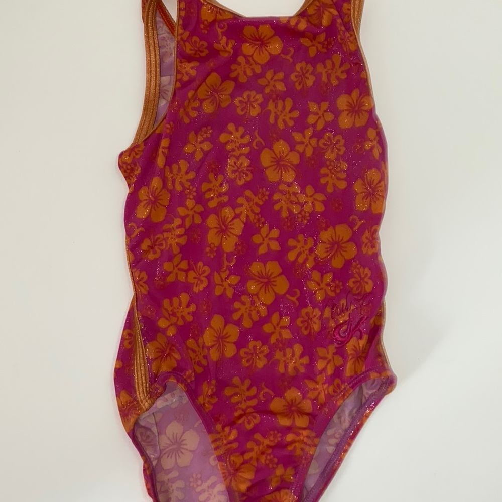 hawain print gk gymnastics leotard